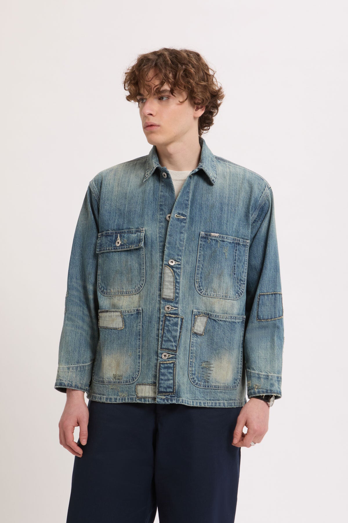 Giacca da lavoro con Patch in denim