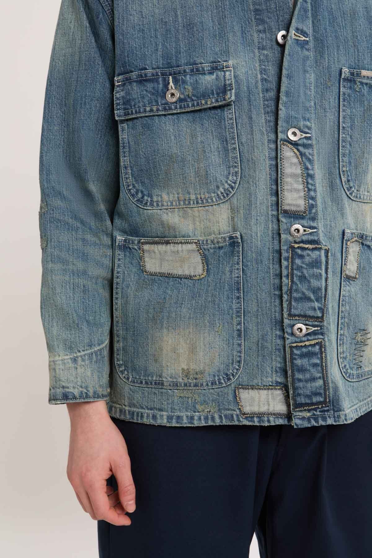 Giacca da lavoro con Patch in denim