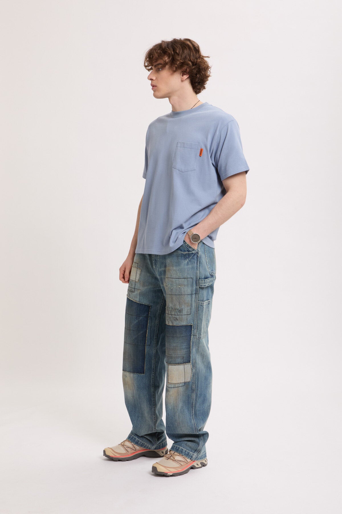 Patch Denim Pants