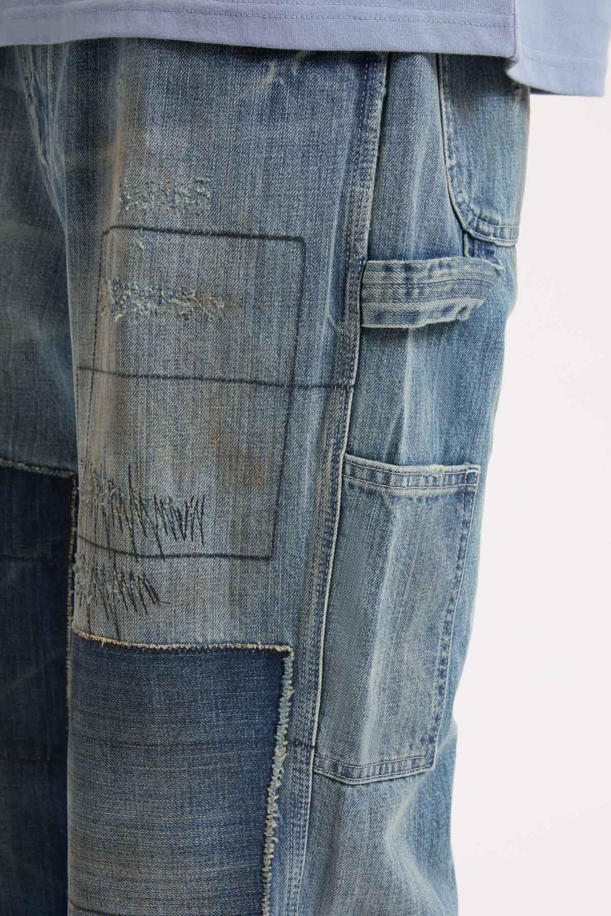 Patch Denim Pants