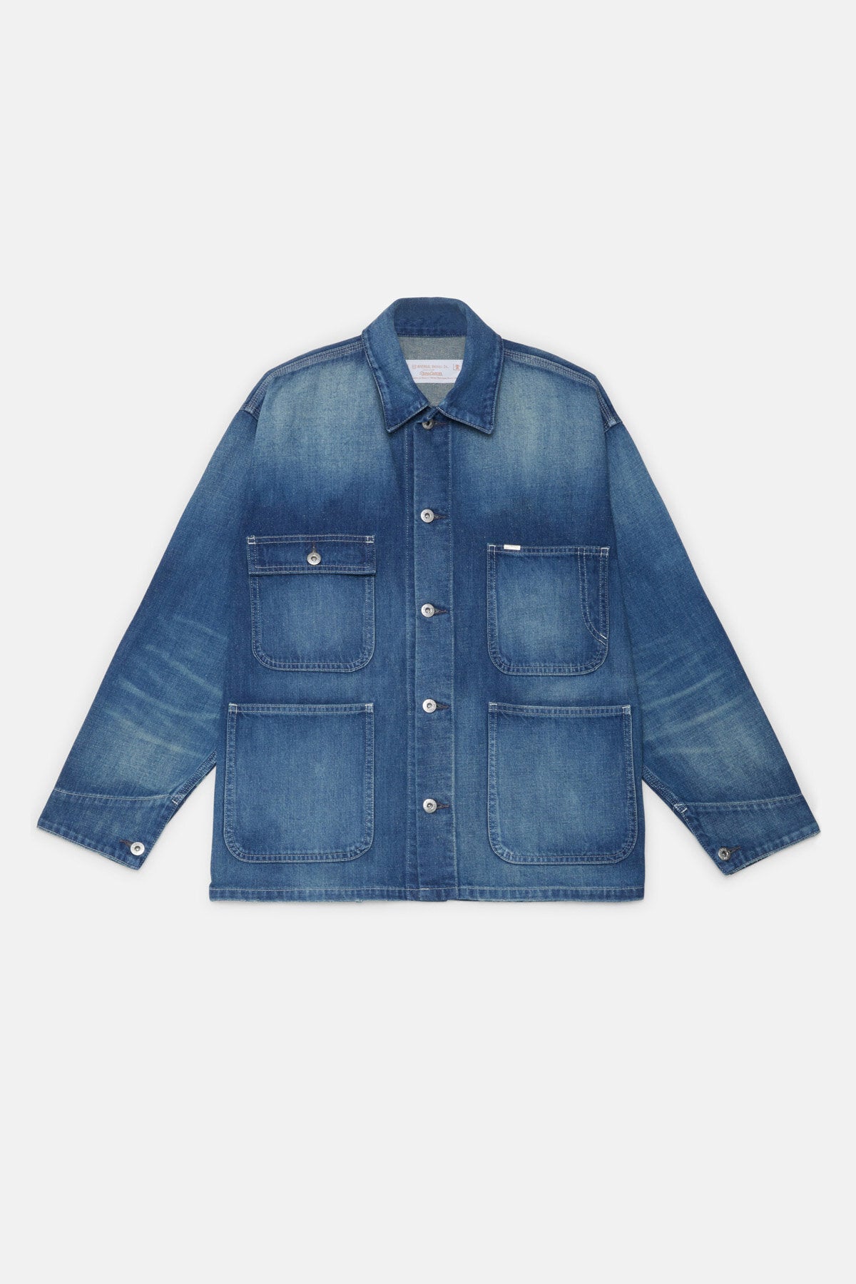 Giacca da lavoro in denim lavaggio medio