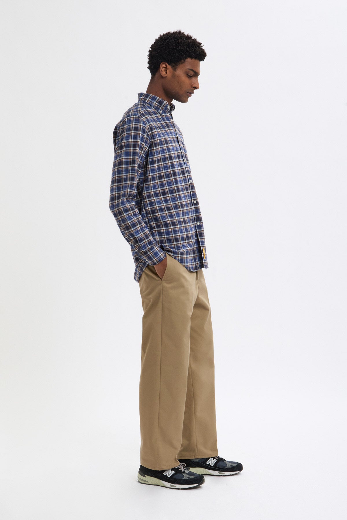 Pantaloni in Twill Taglio Dritto