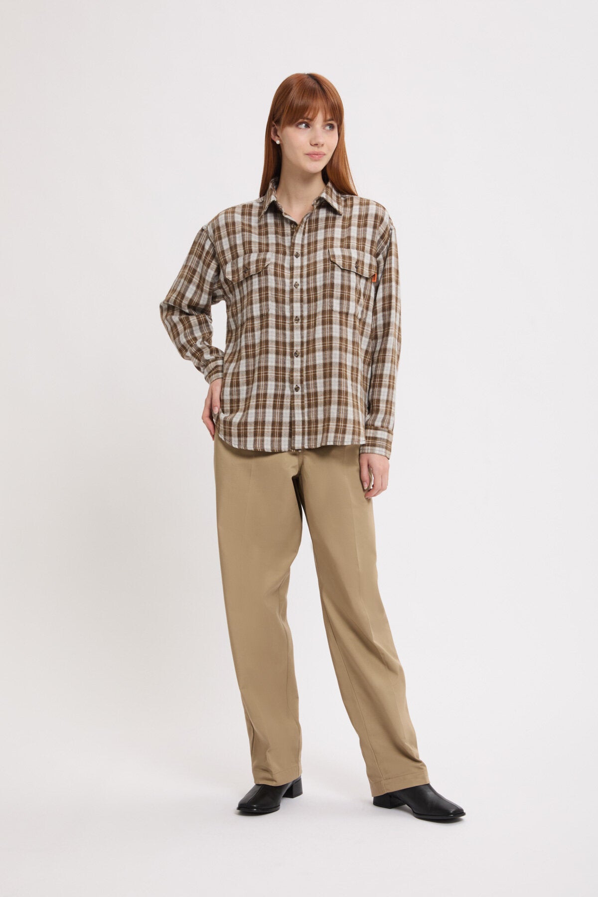 Check Round Work Shirt