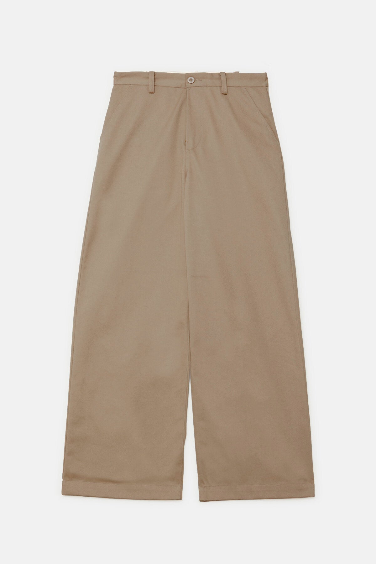 Twill Wide Straight Pants