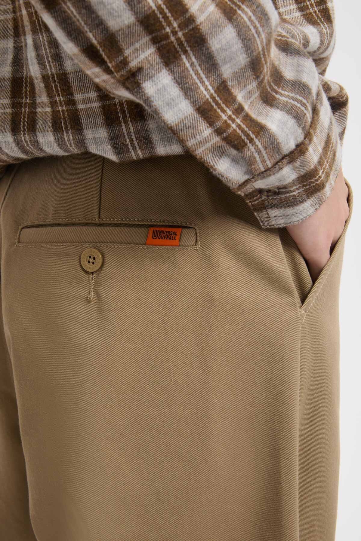 Twill Wide Straight Pants
