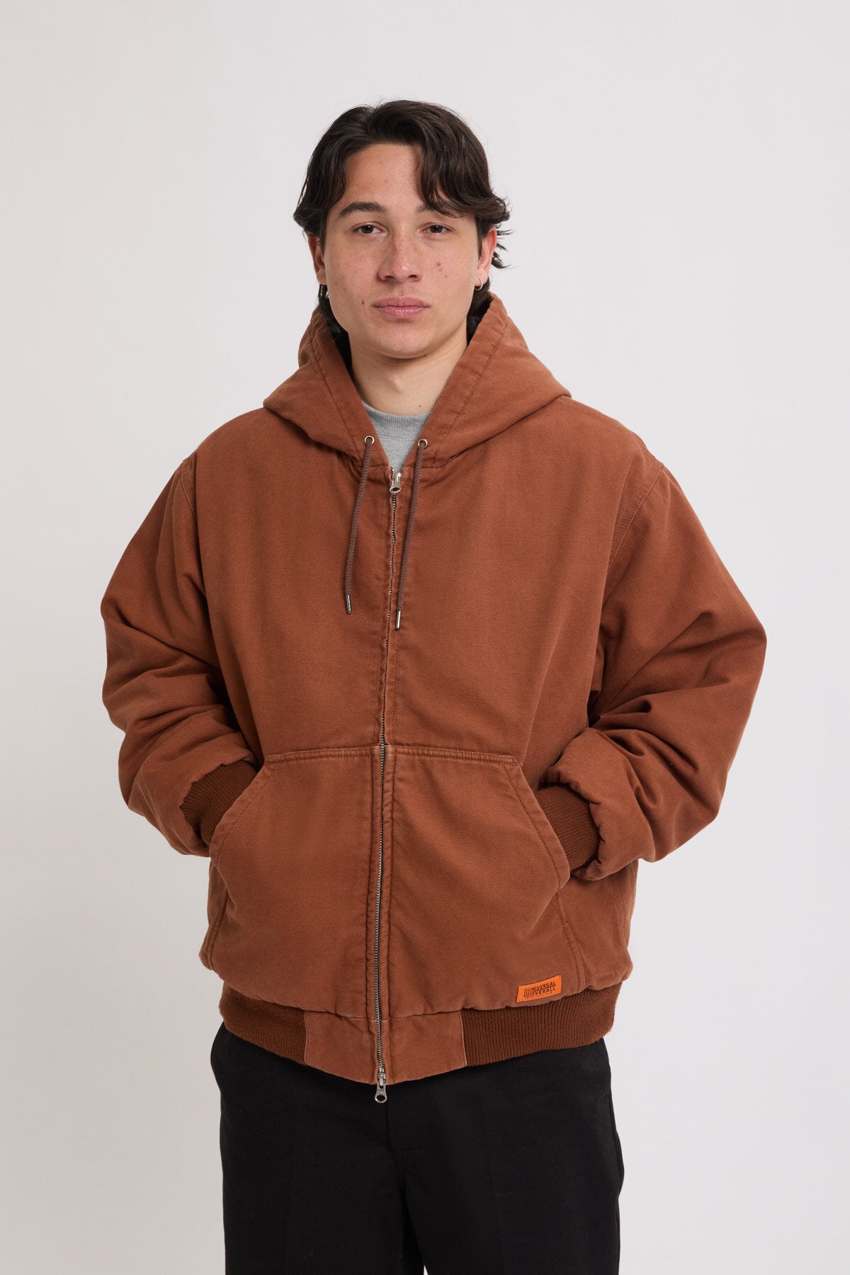 Giacca con cappuccio in cotone oxford
