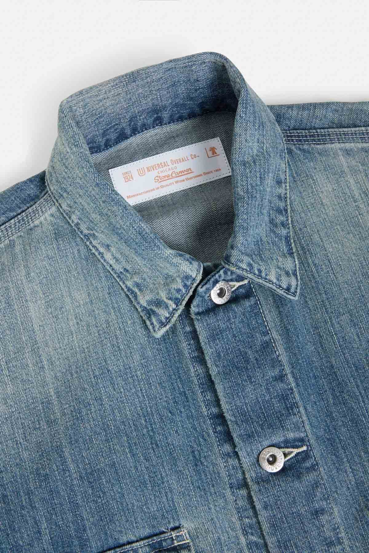 Giacca da lavoro con Patch in denim