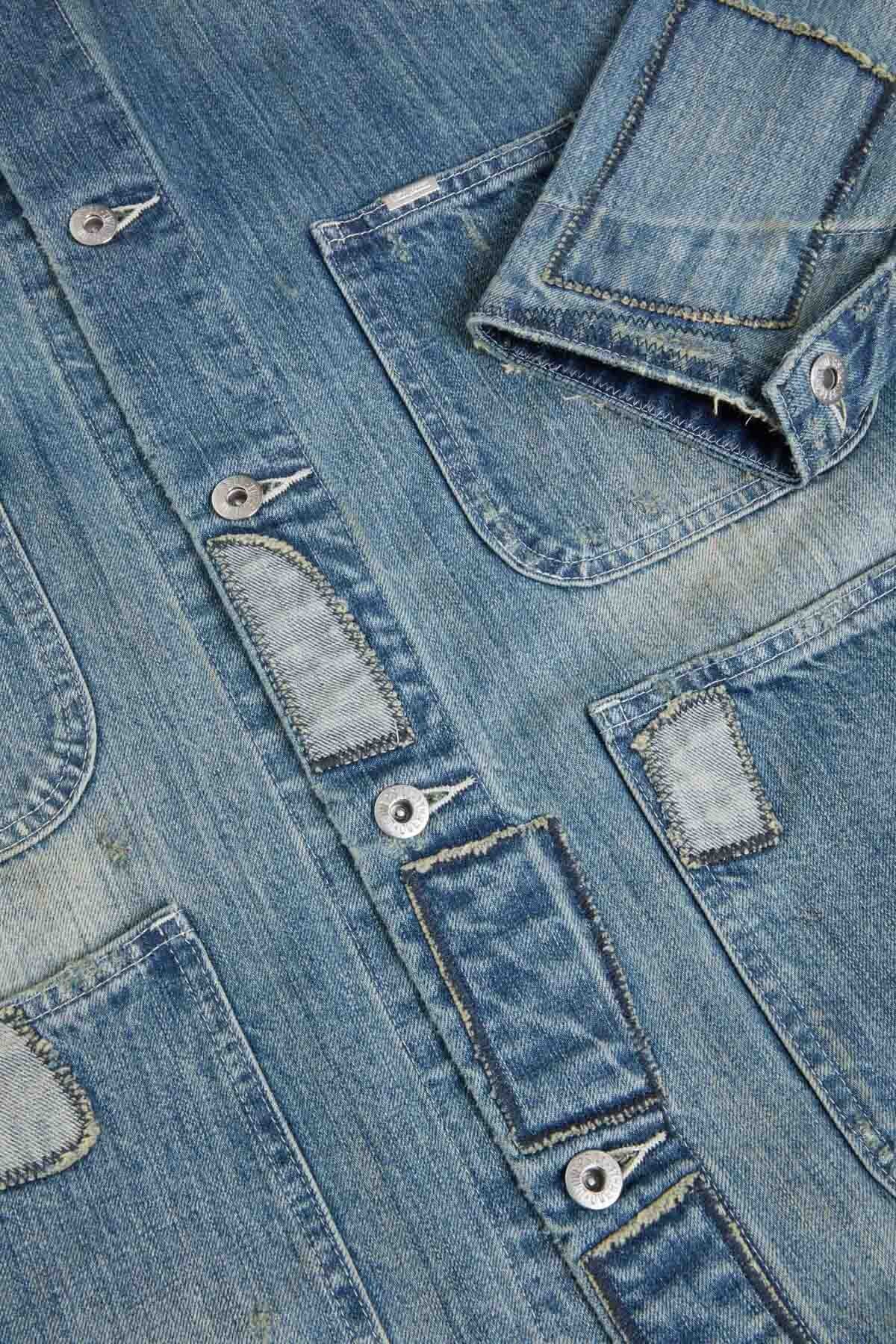 Giacca da lavoro con Patch in denim