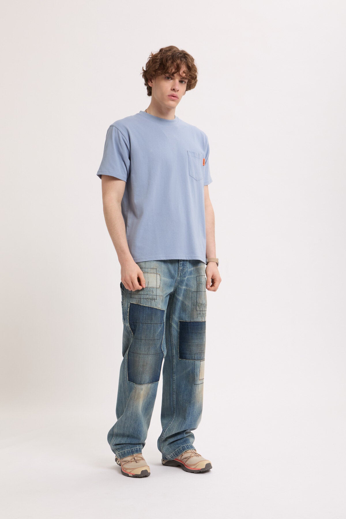 Patch Denim Pants