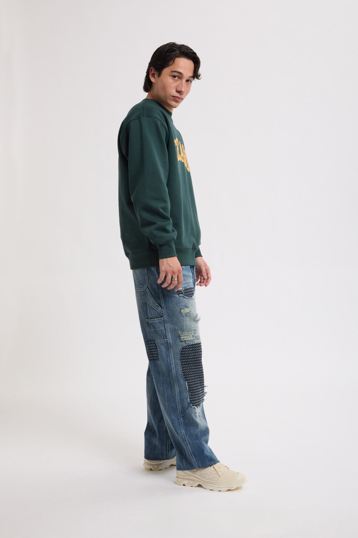 Pantaloni in denim con patch