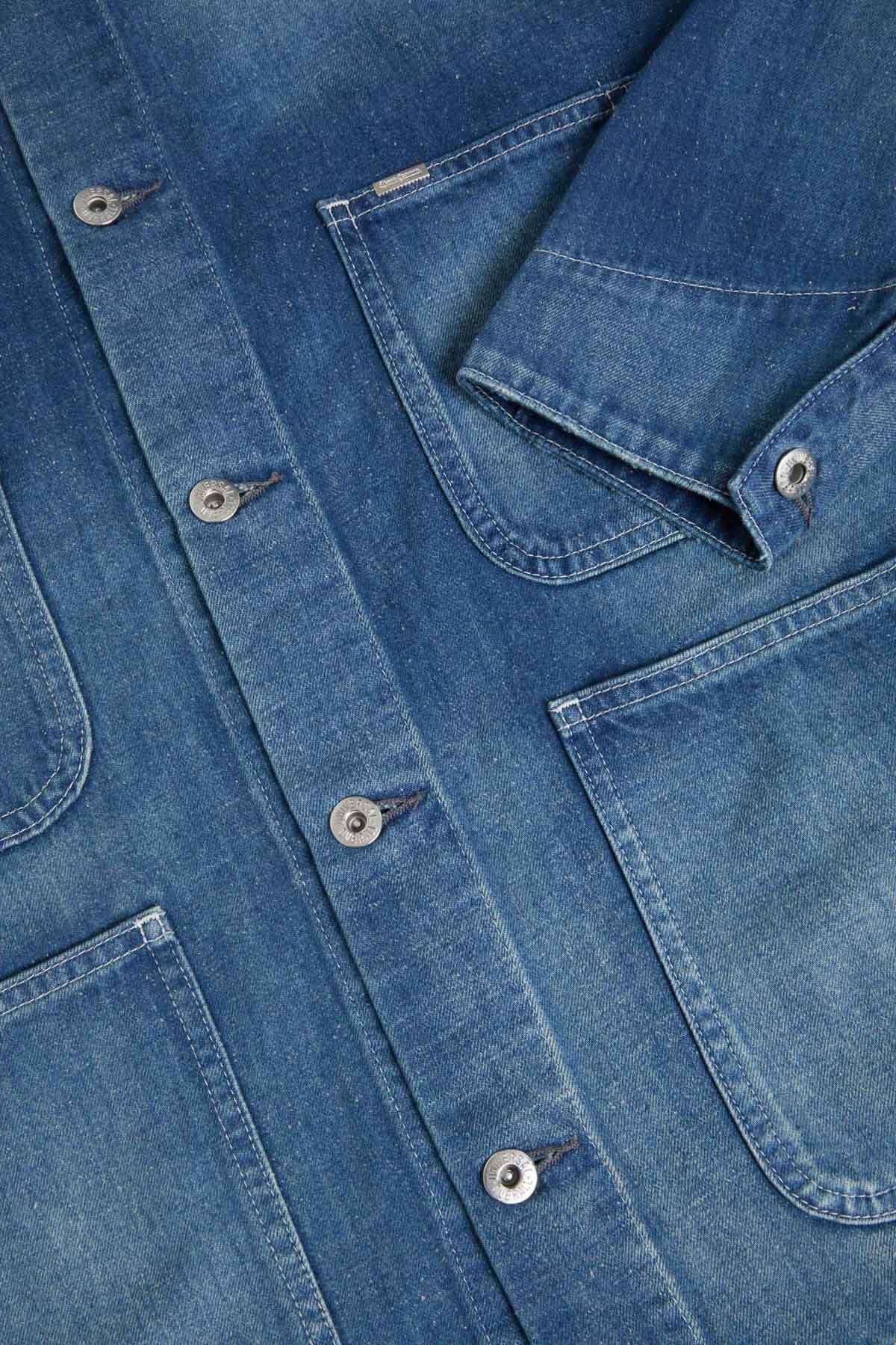 Giacca da lavoro in denim lavaggio medio