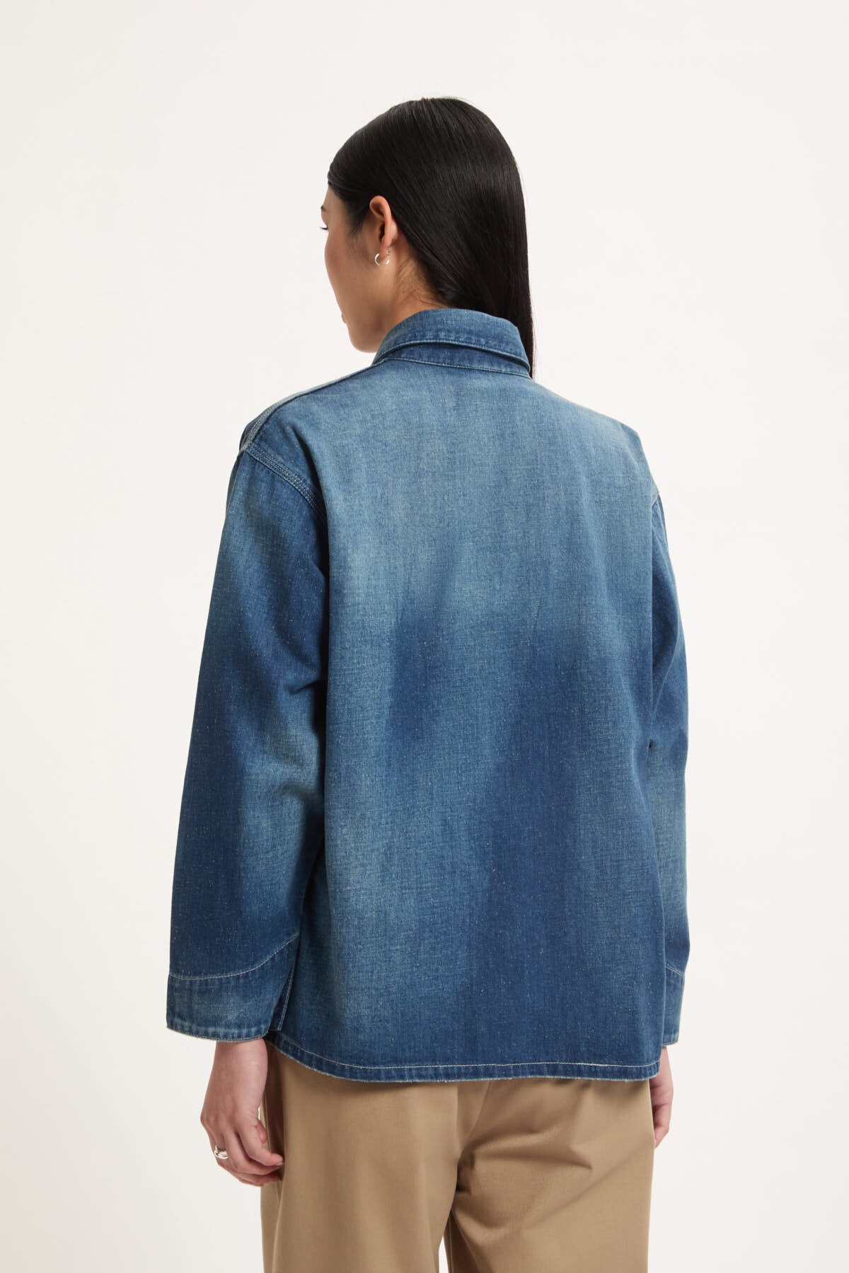 Giacca da lavoro in denim lavaggio medio