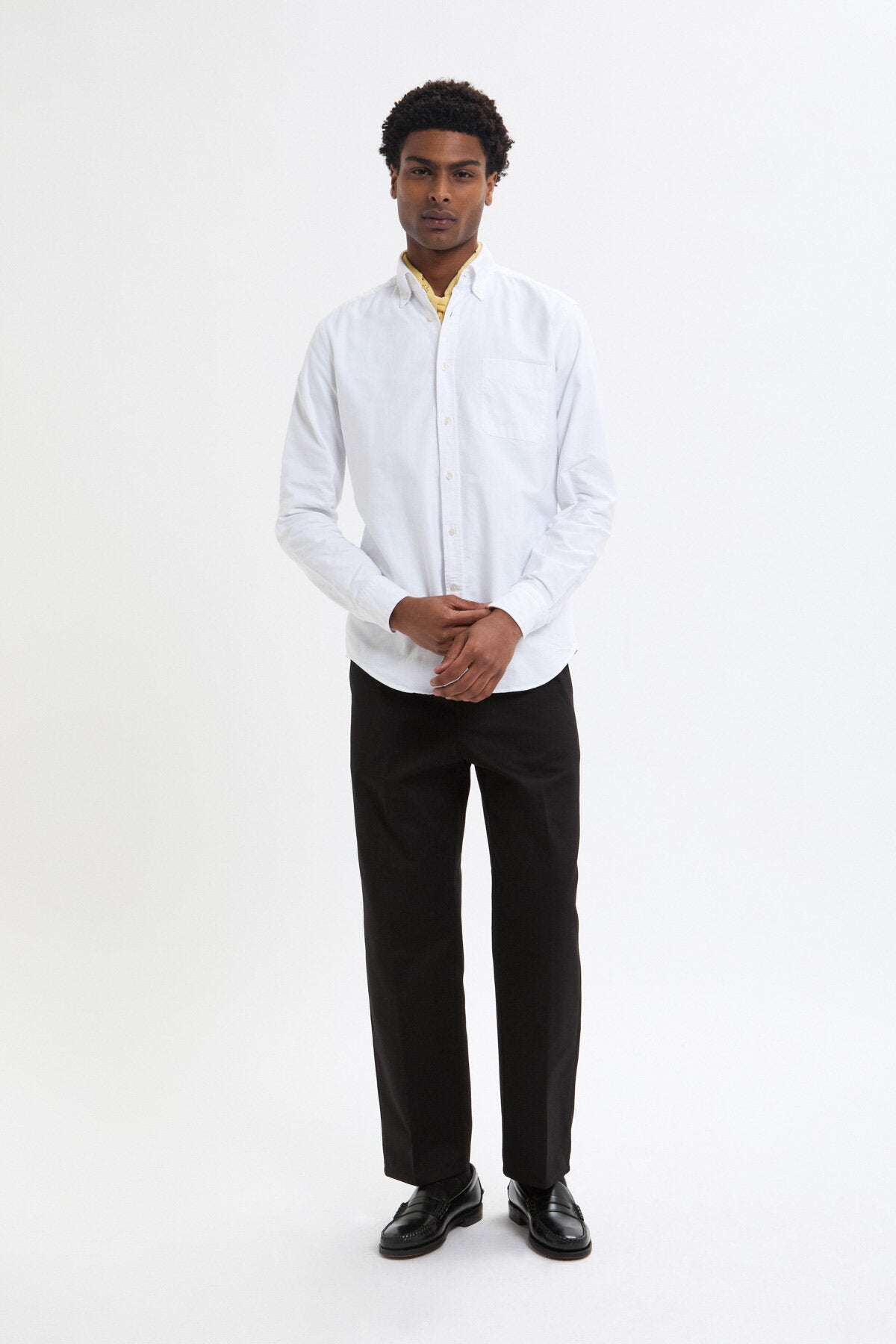 Pantaloni in Twill Taglio Dritto