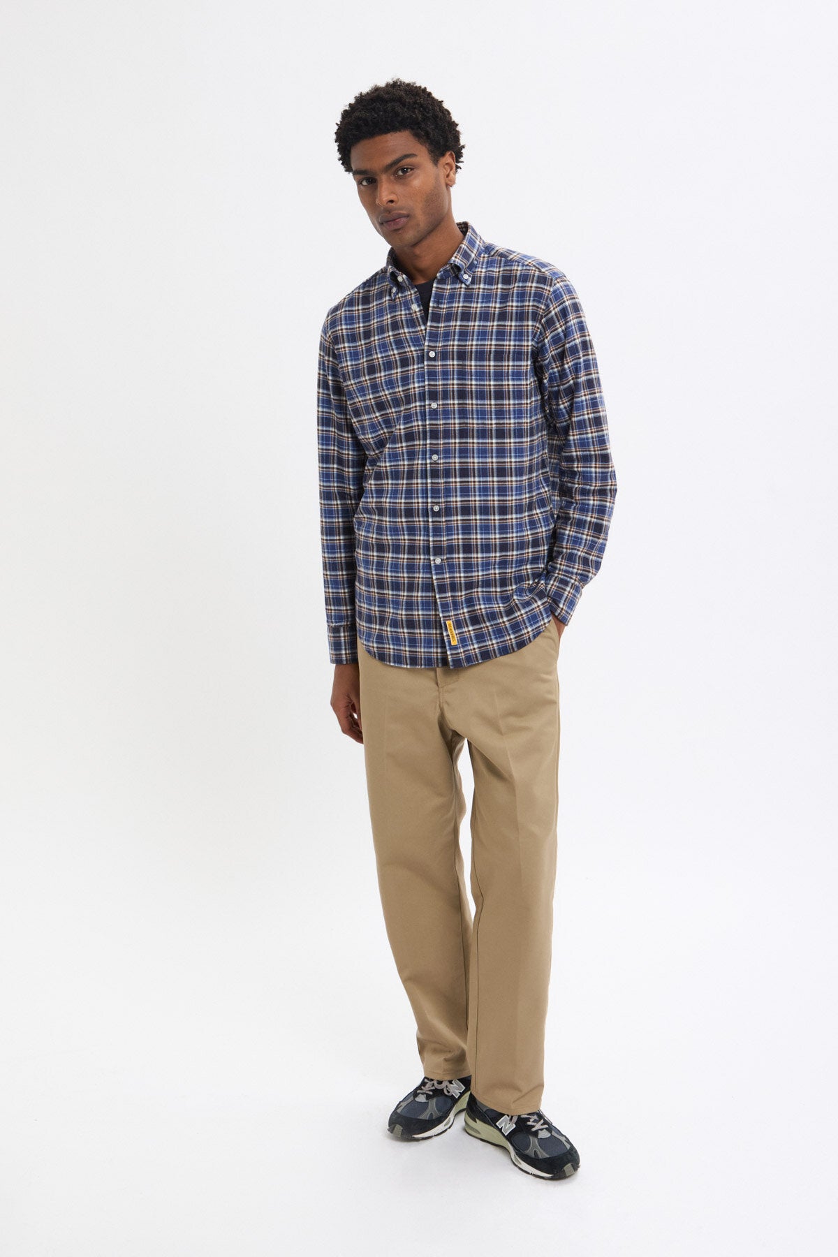 Pantaloni in Twill Taglio Dritto