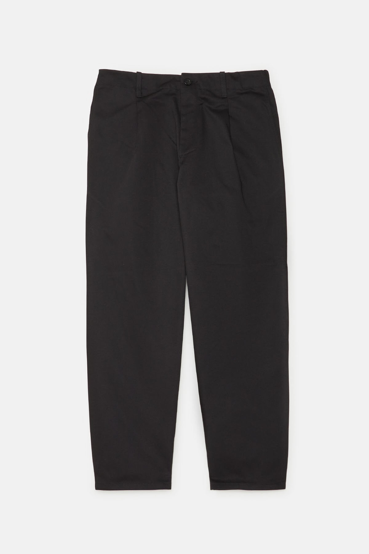 Pantaloni in twill a vestibilità affusolata con piega interna