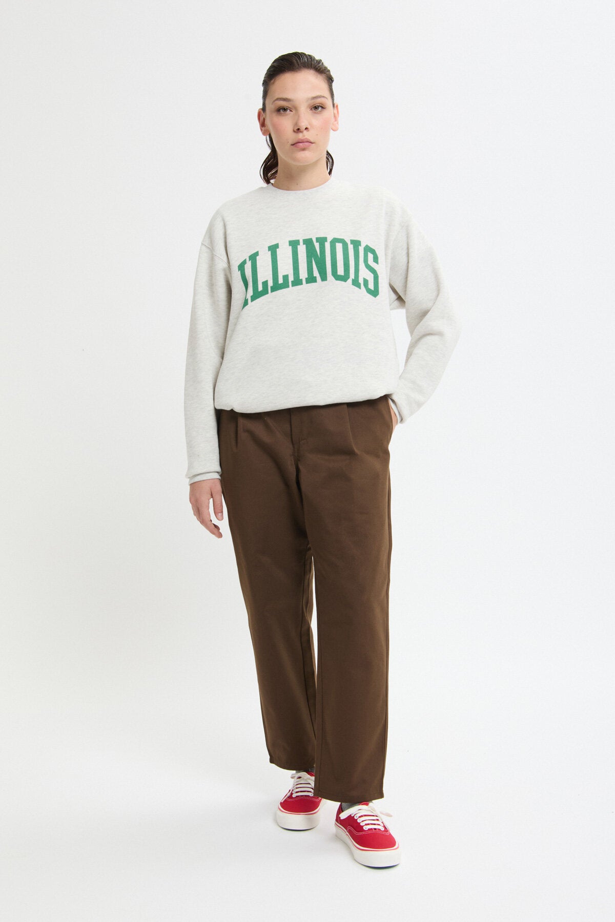 Tuck Tapered Fit Twill Pants
