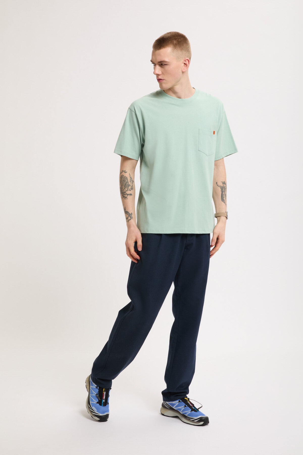 Tuck Tapered Bio Wash Pants