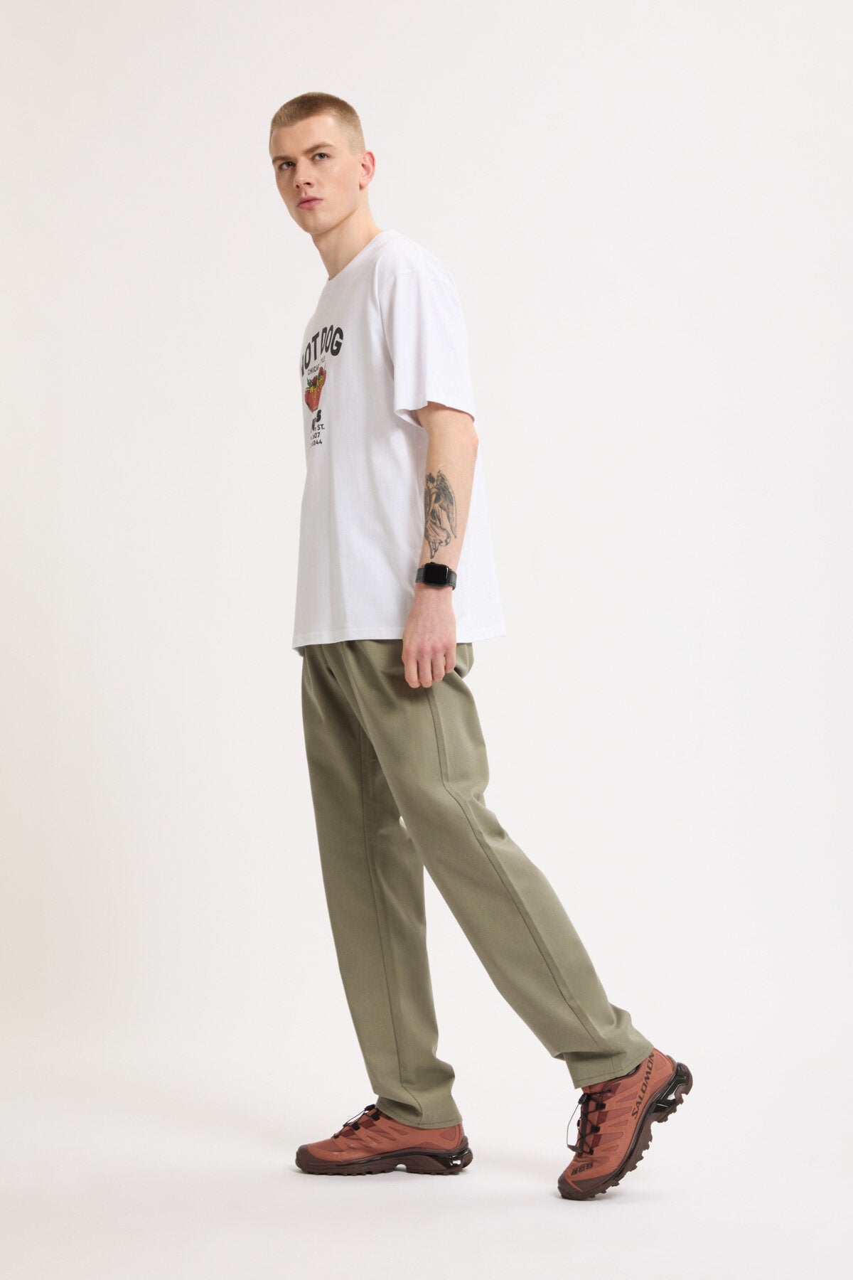 Tuck Tapered Bio Wash Pants