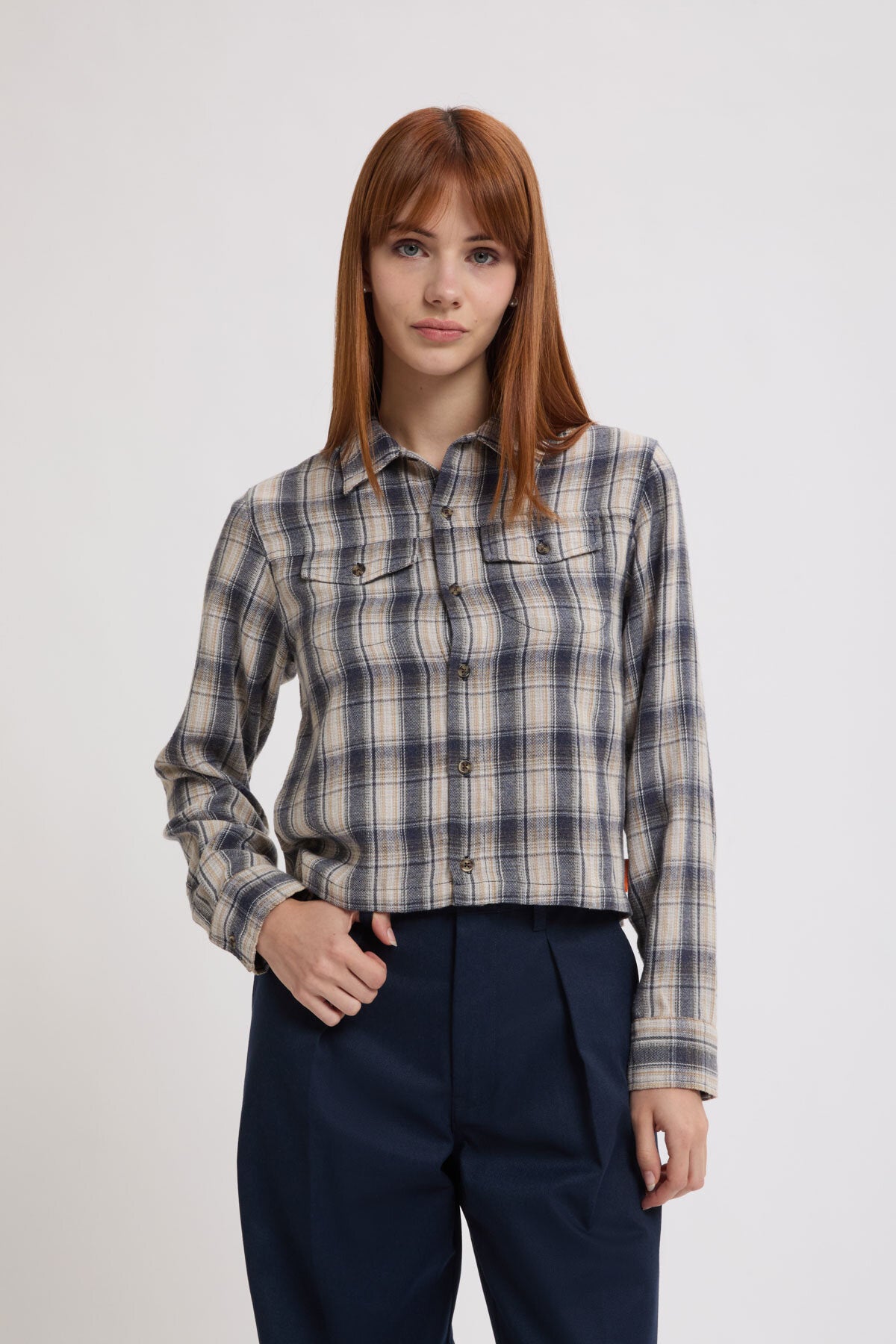 Check Round Work Shirt