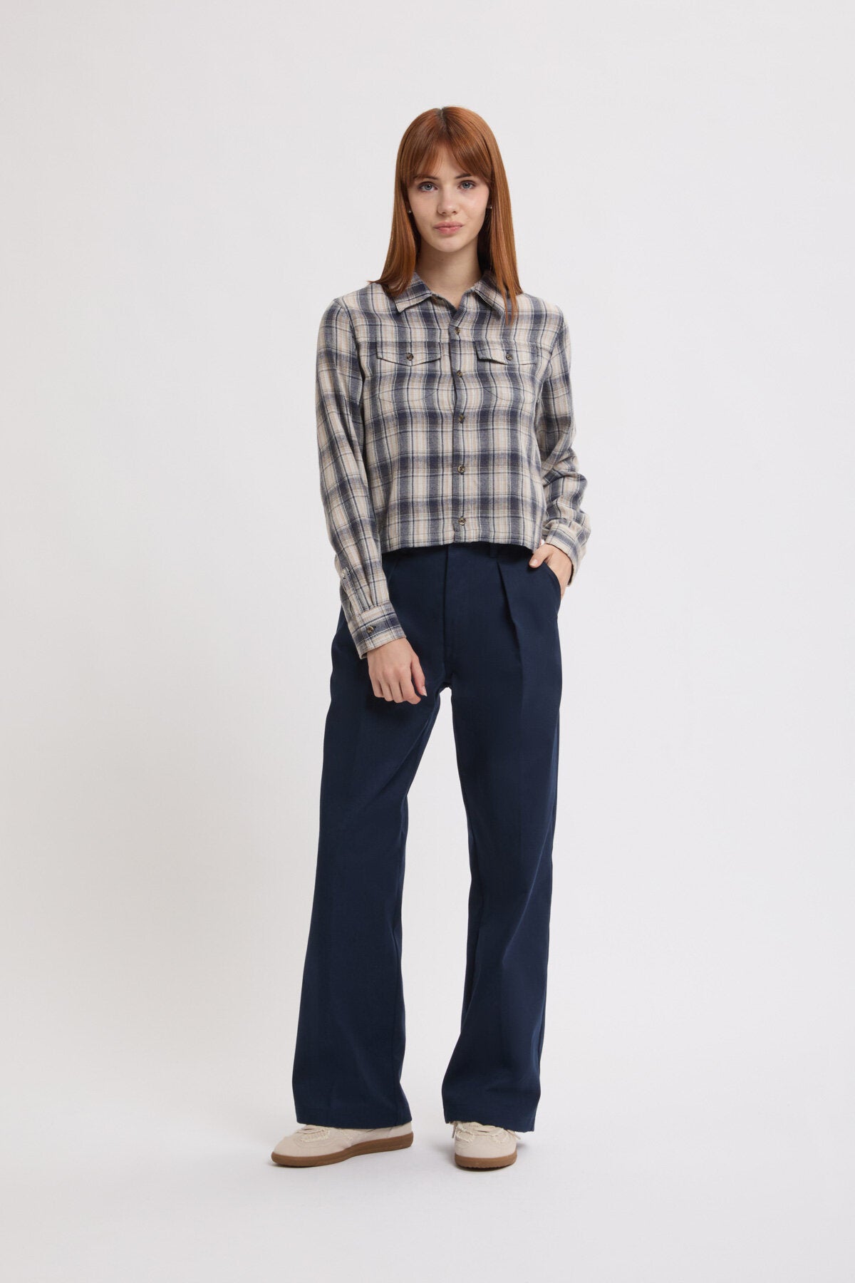Check Round Work Shirt
