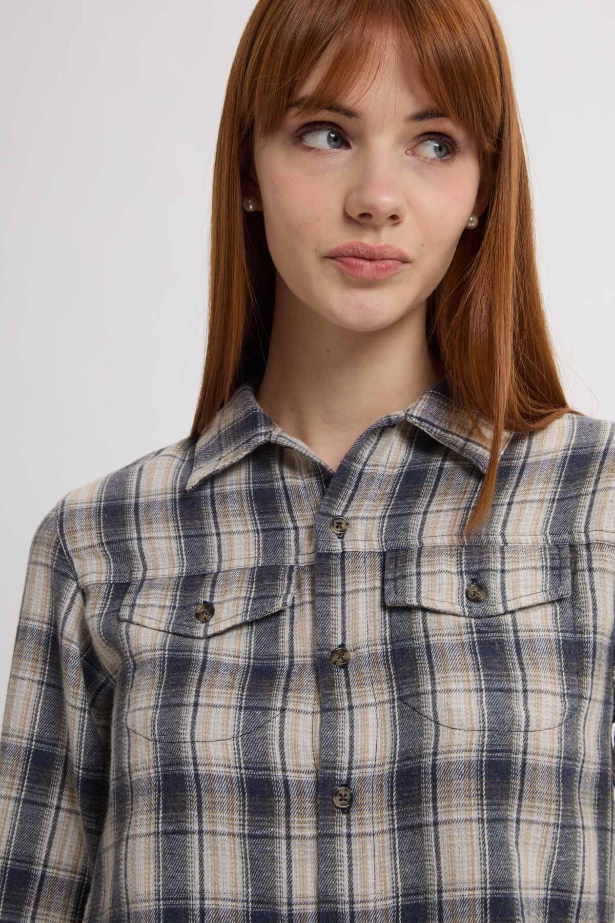 Check Round Work Shirt