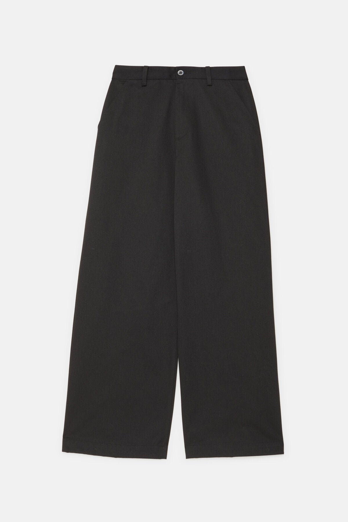 Pantaloni ampi in twill a gamba dritta